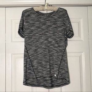 Tek Gear Black and White Crewneck Workout Top